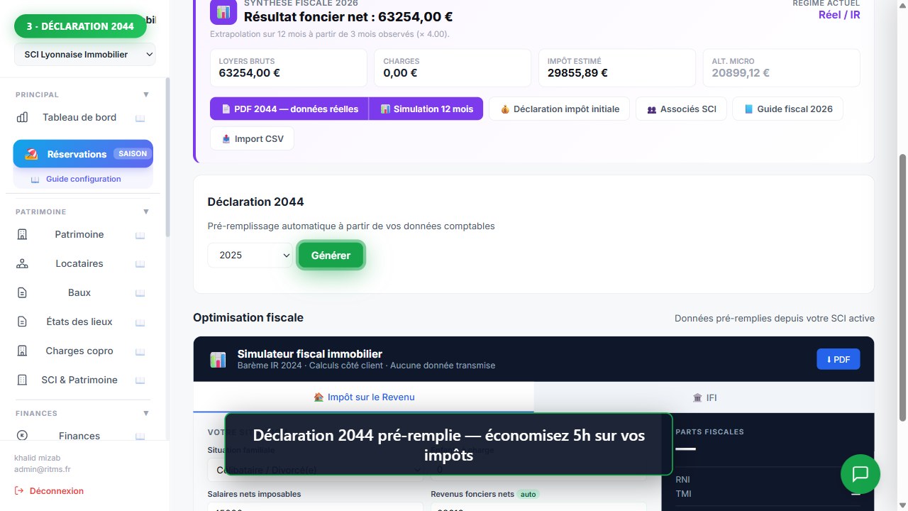 Déclaration 2044 pré-remplie